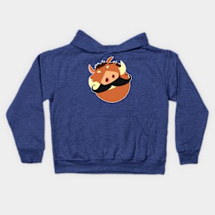 Pumbaa with Mustache Kids Hoodie